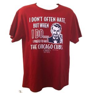 Chicago Cubs St. Louis Cardinals Baseball MLB Smack Apparel Graphic Tee Red Mens